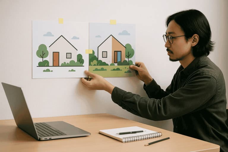 designers merge images for side-by-side comparison and analysis